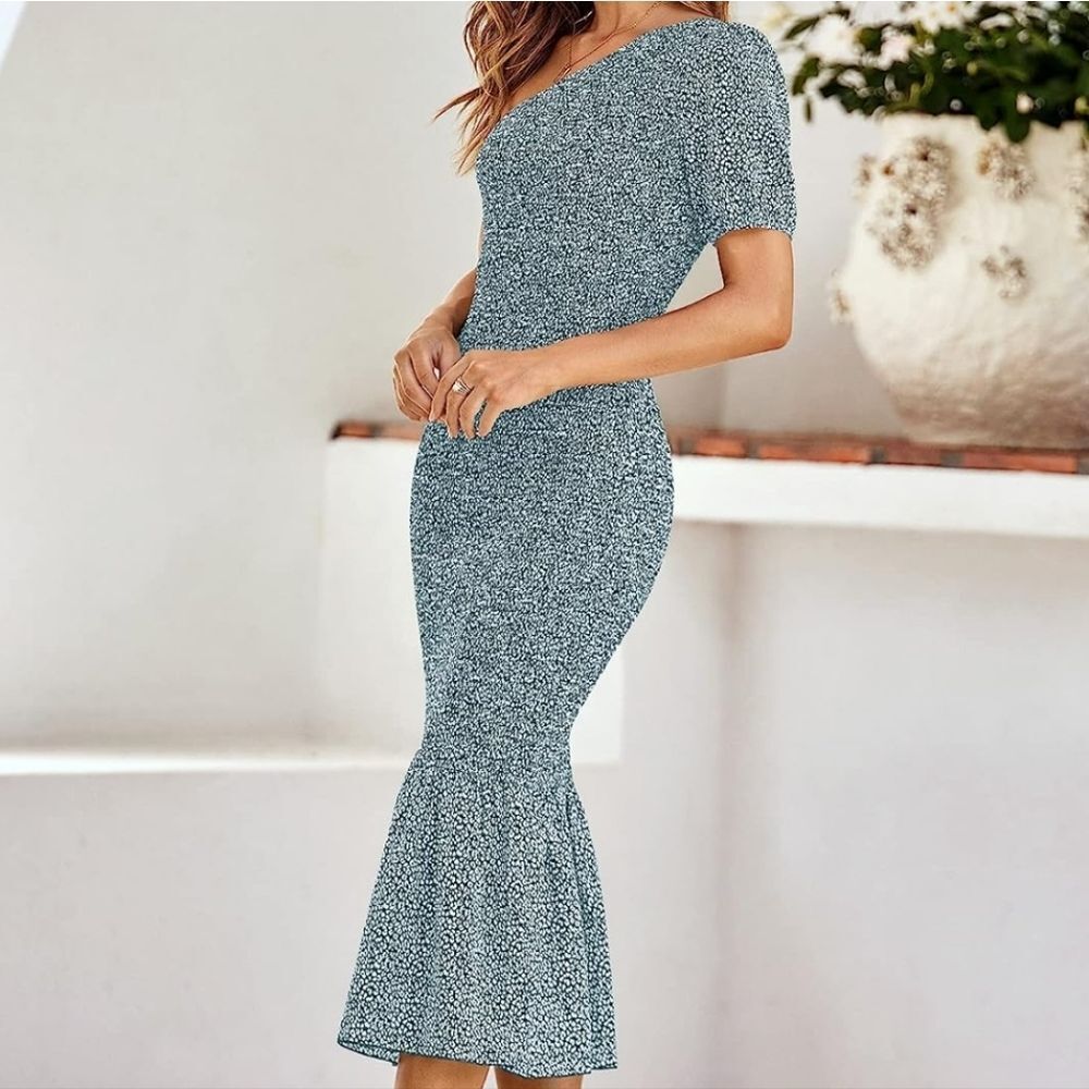 Fashion Women One Shoulder Sleeveless Casual Summer Dresses NWT Size XL - Picture 6 of 15